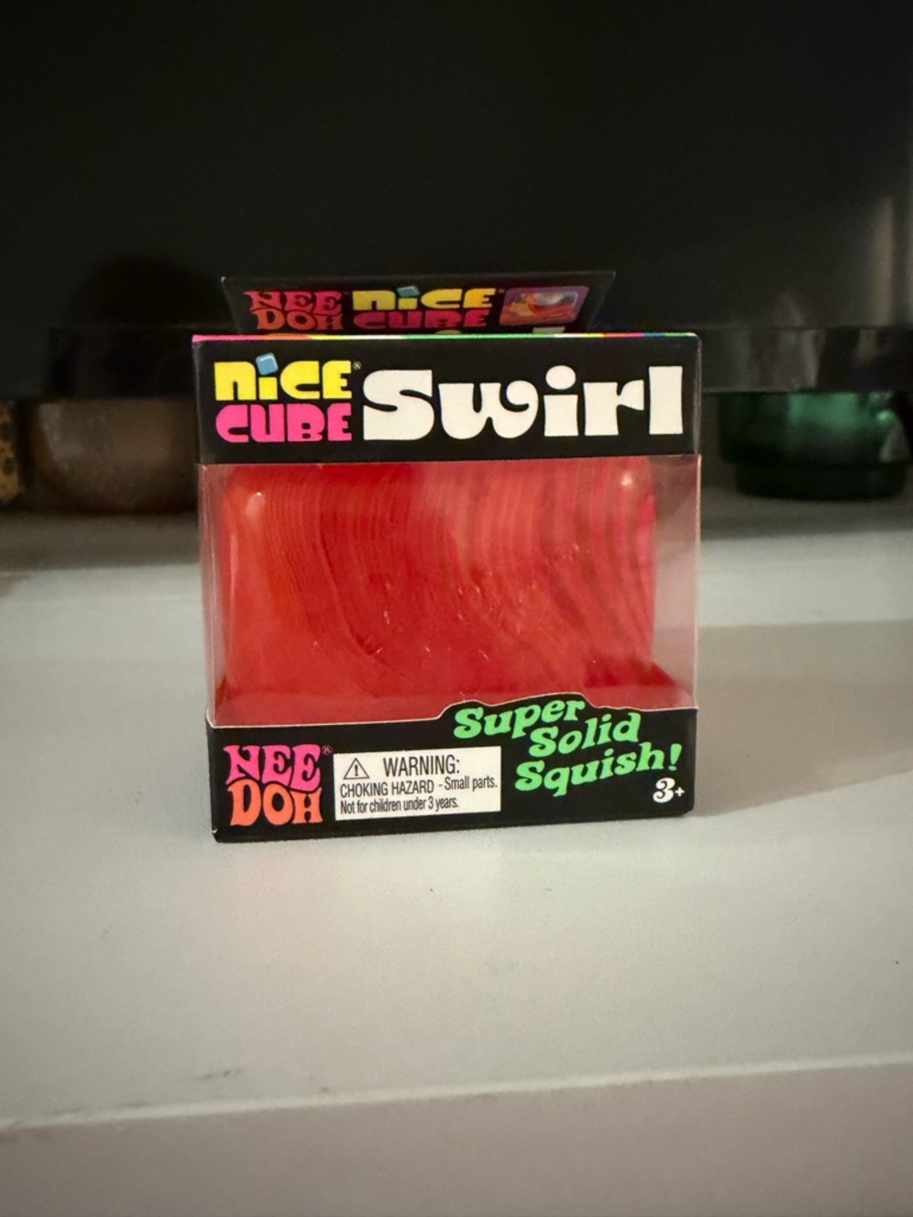 Needoh Nice Cube Swirl Pink and Orange